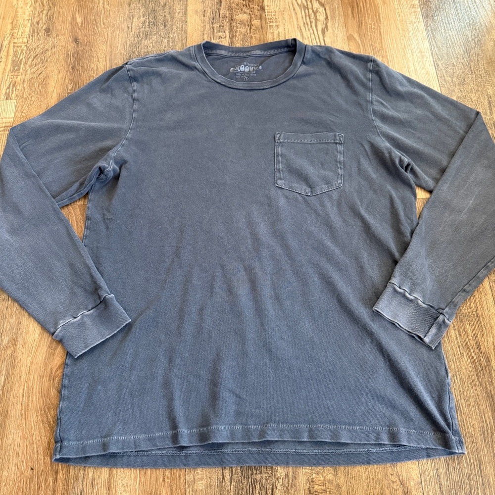 Outerknown vintage blue Groovy T Long Sleeve pocket Tee